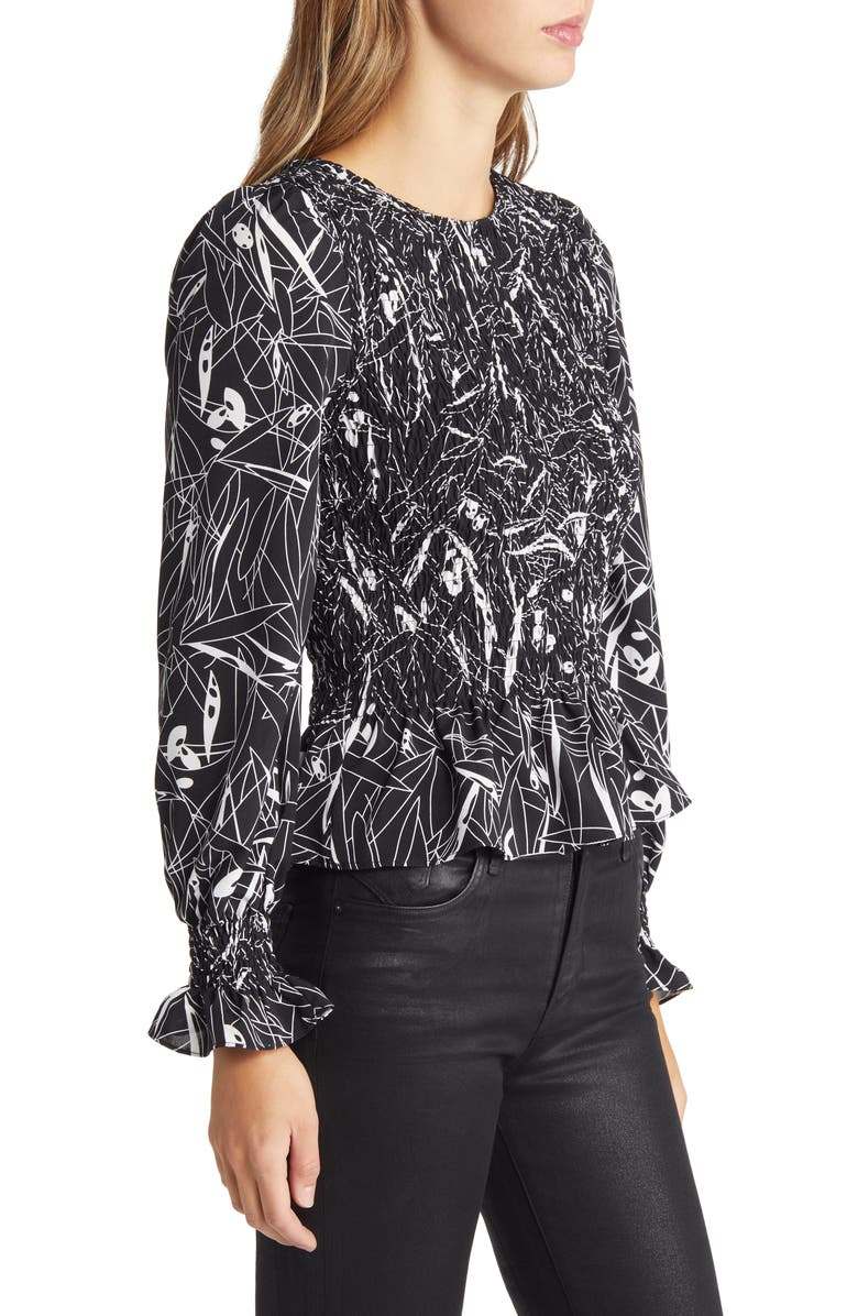 NIKKI LUND Winona Abstract Print Cotton Blend Blouse, Alternate, color, 