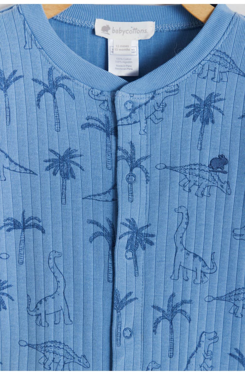 Babycottons Premium Cotton Roar Snug Fit Footie Pajama for Infant, Alternate, color, Blue