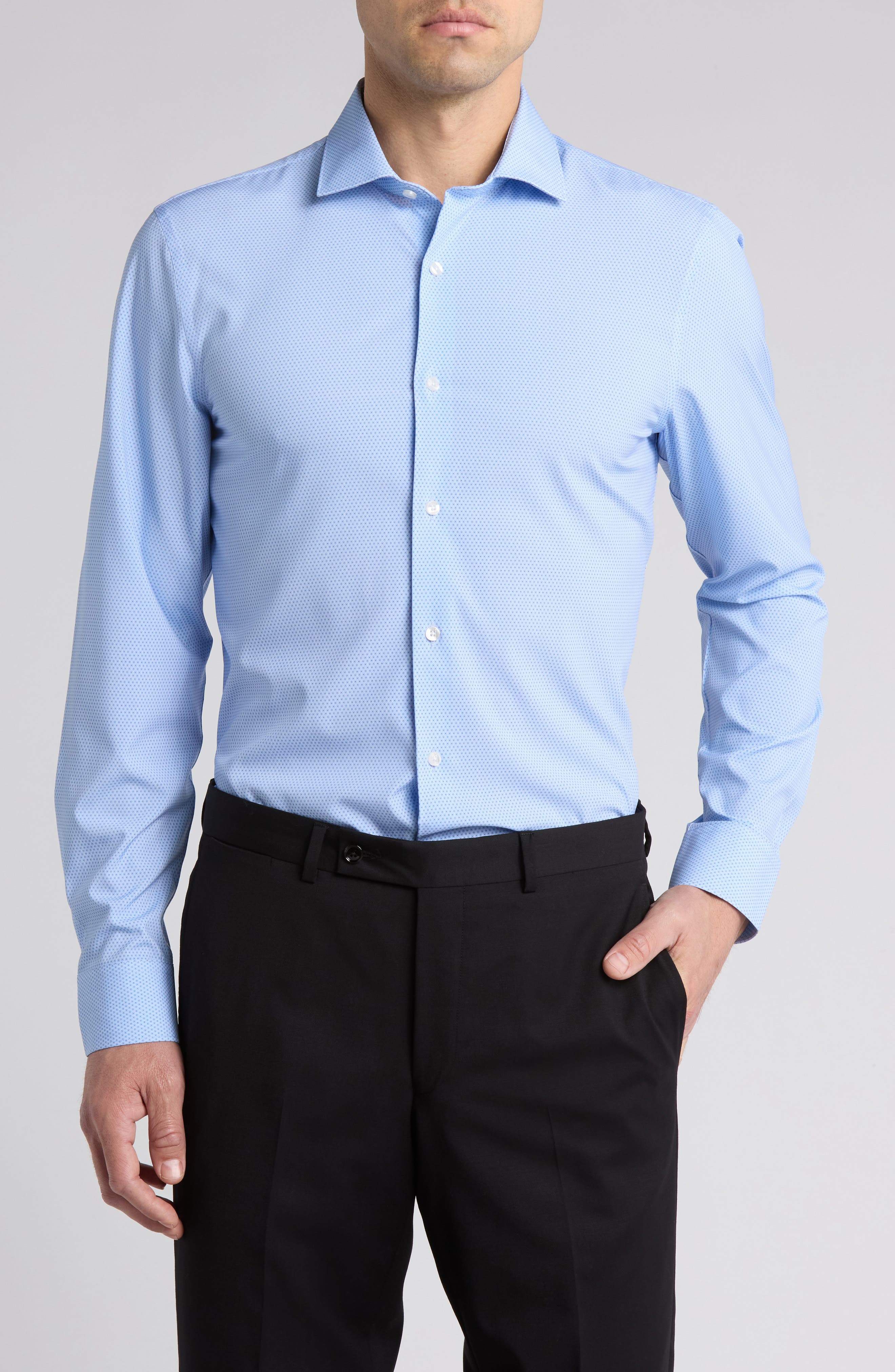 Perry Ellis Performance Tech Slim Fit Dress Shirt