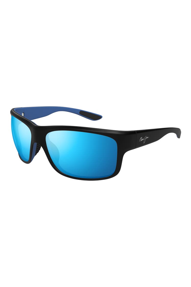 Southern Cross 63mm Oversize Polarized Sunglasses, Alternate, color, BLACK/ BLUE HAWAII