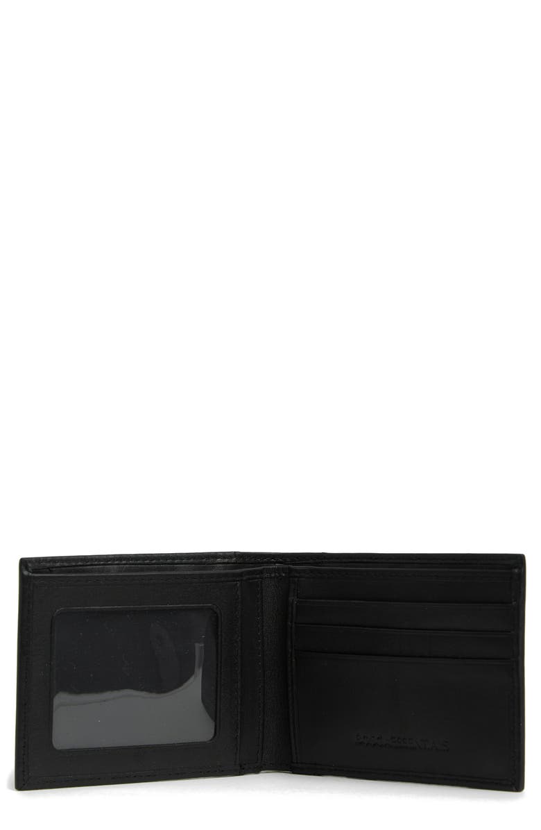 Bosca Small ID Bifold Leather Wallet, Alternate, color, Black