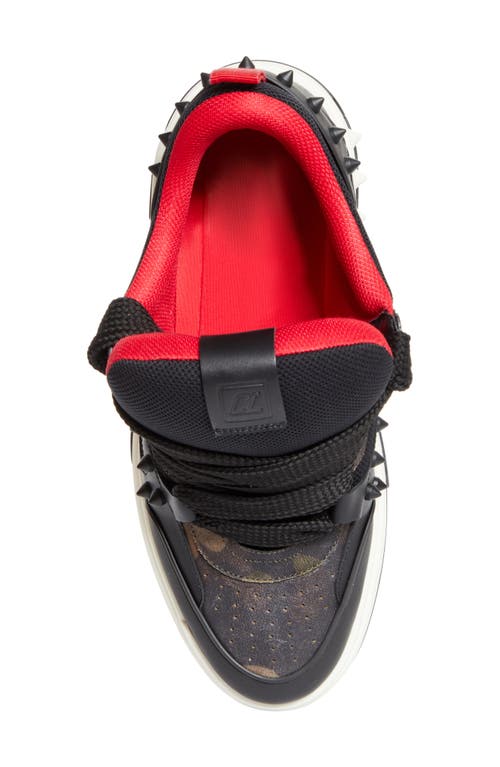 Christian Louboutin Astroskate Mixed Media Sneaker In Black