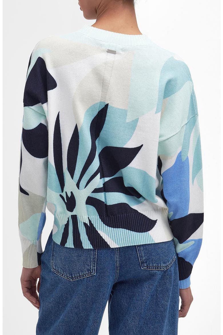 Nadia Floral Print Cotton Sweater, Alternate, color, MULTI