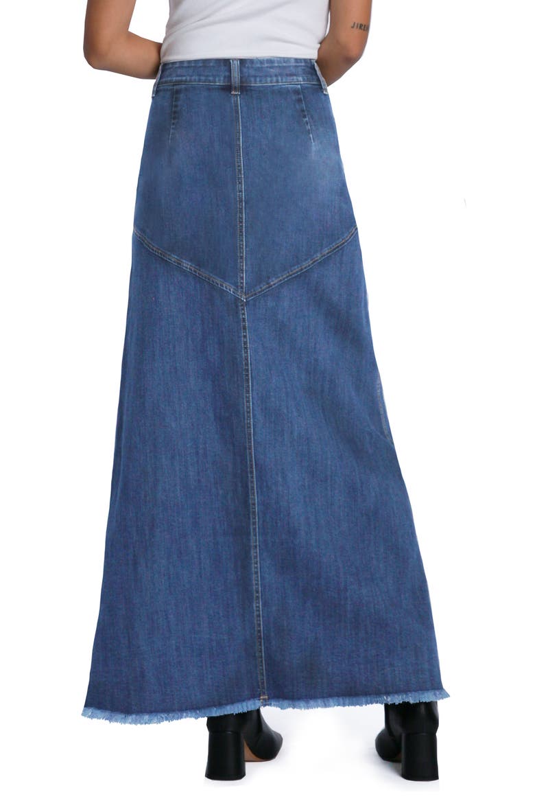 Pieced Denim Maxi Skirt, Alternate, color, VINTAGE BLUE