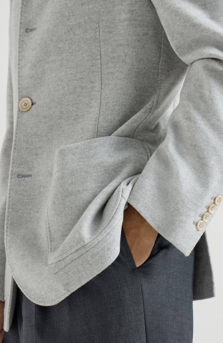 Brunello Cucinelli Blazer-style outerwear, Alternate, color, Gravel