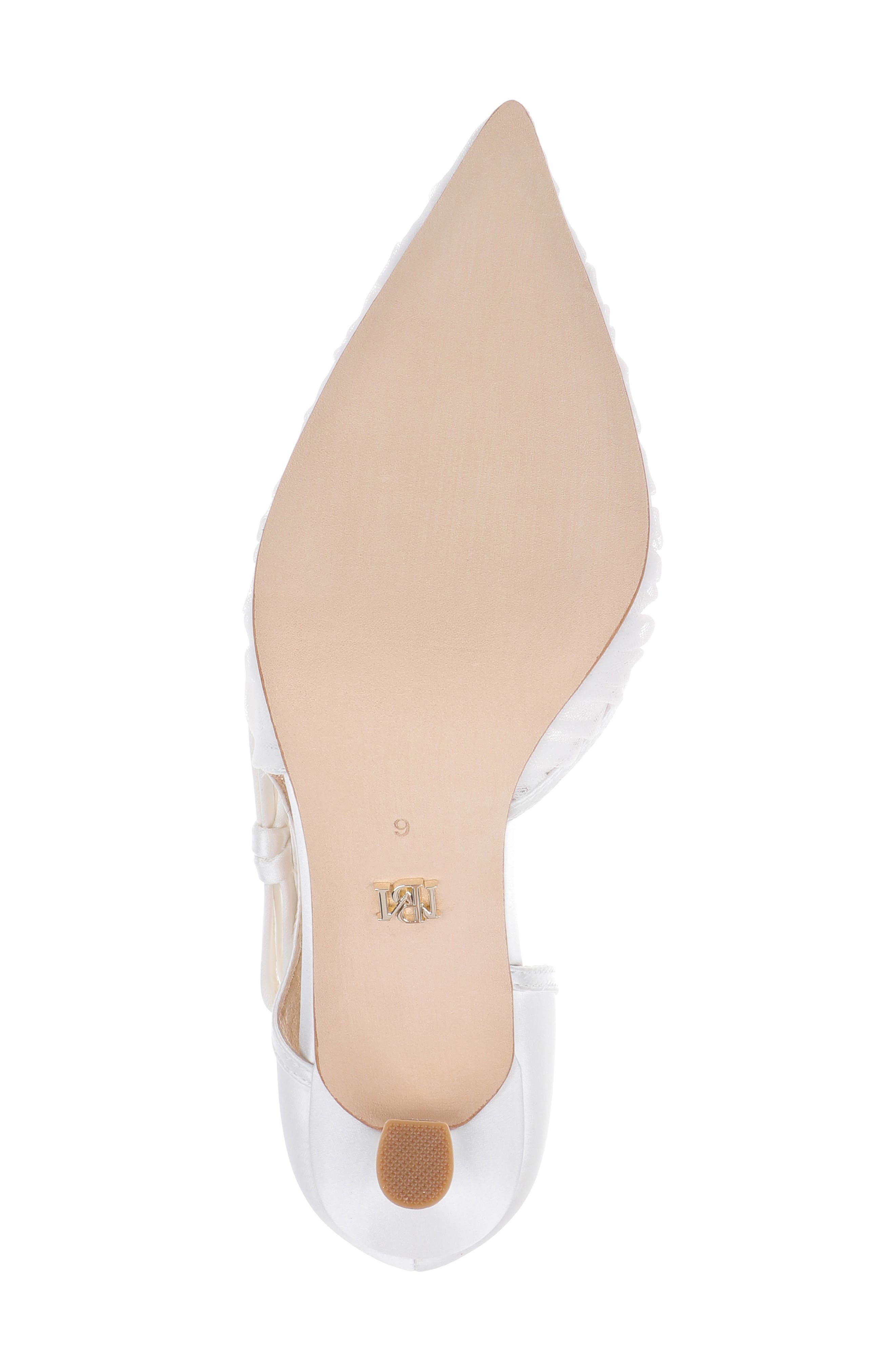 Rayna Half d'Orsay Pump, Alternate, color, WHITESATIN