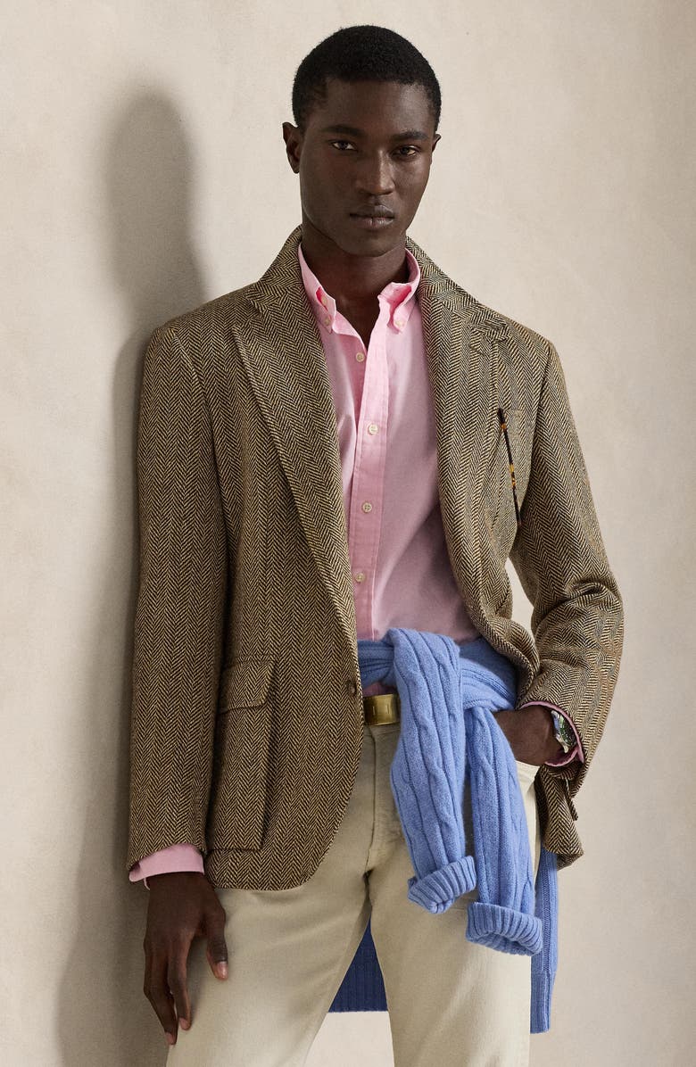 Polo Ralph Lauren Classic Fit Garment-Dyed Oxford Shirt, Alternate, color, Carmel Pink