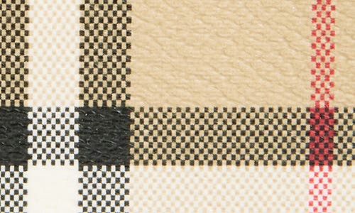 Shop Burberry Somerset Half Zip Coated Canvas & Leather Wallet In Vntg Chk/briar Brown