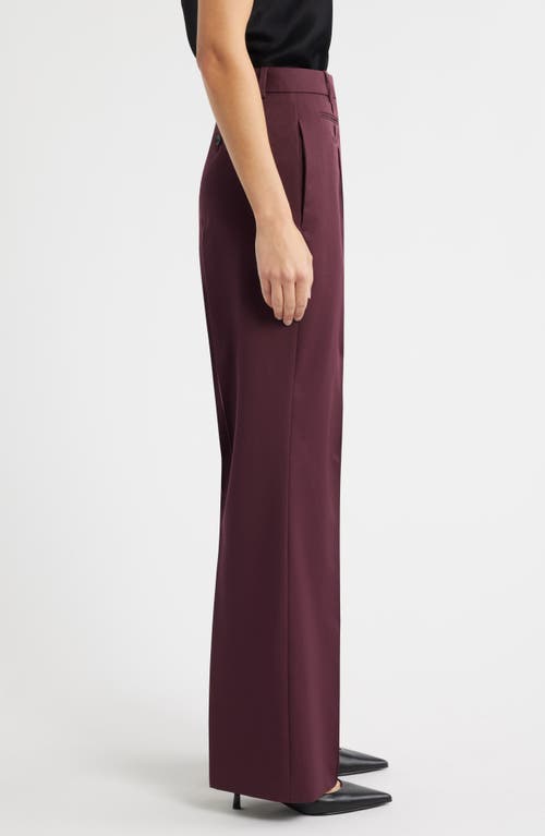 Hugo Boss Regular-fit Trousers In Virgin-wool Twill In Purple