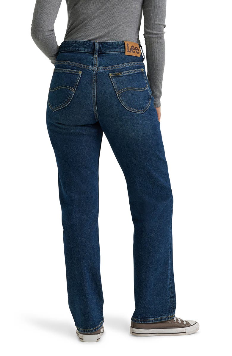 Lee Rider Classic High Waist Straight Leg Jeans, Alternate, color, Hyper Dark