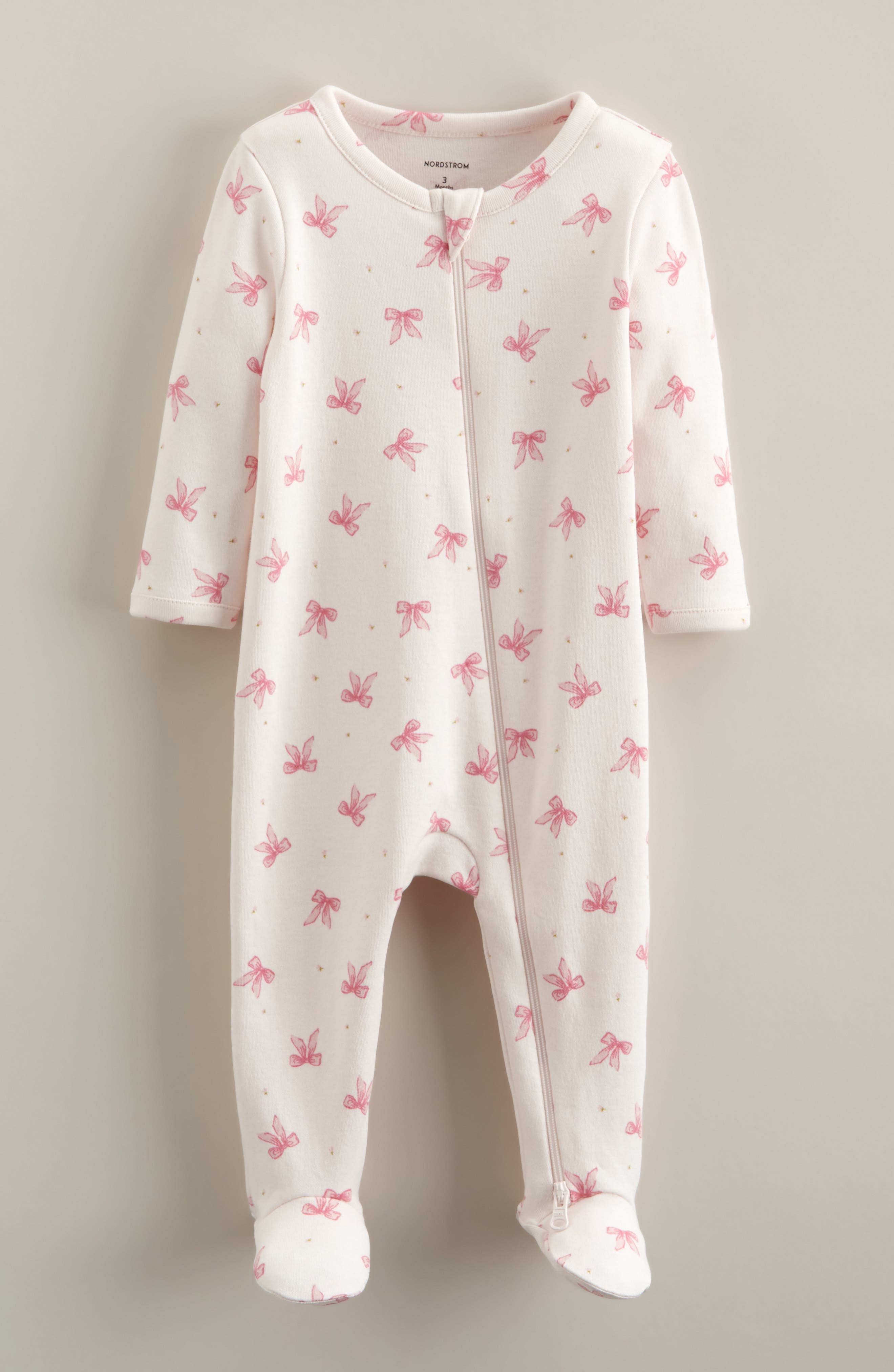 Print Cotton Footie Romper