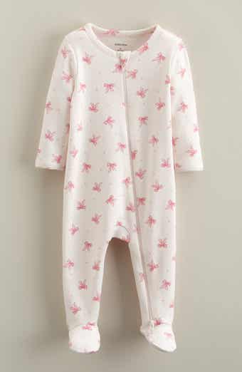 Print Cotton Footie Romper