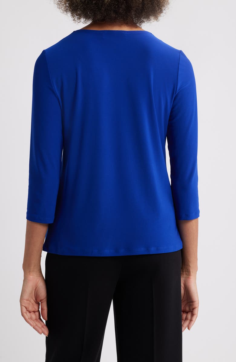 KASPER Sleeveless Twist Front Jersey Top, Alternate, color, Royal Signature