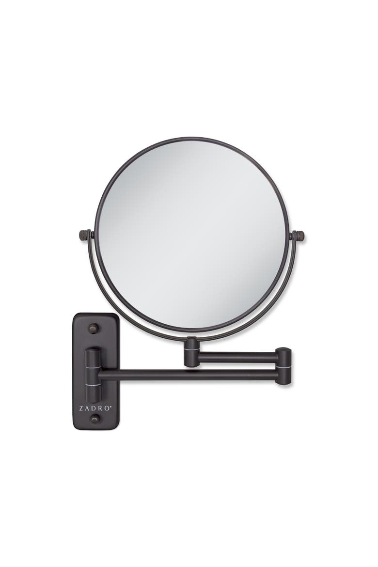 Wall Mounted Makeup Mirror with 8X/1X Magnifications, Alternate, color, Oil-Rubbed Bronze
