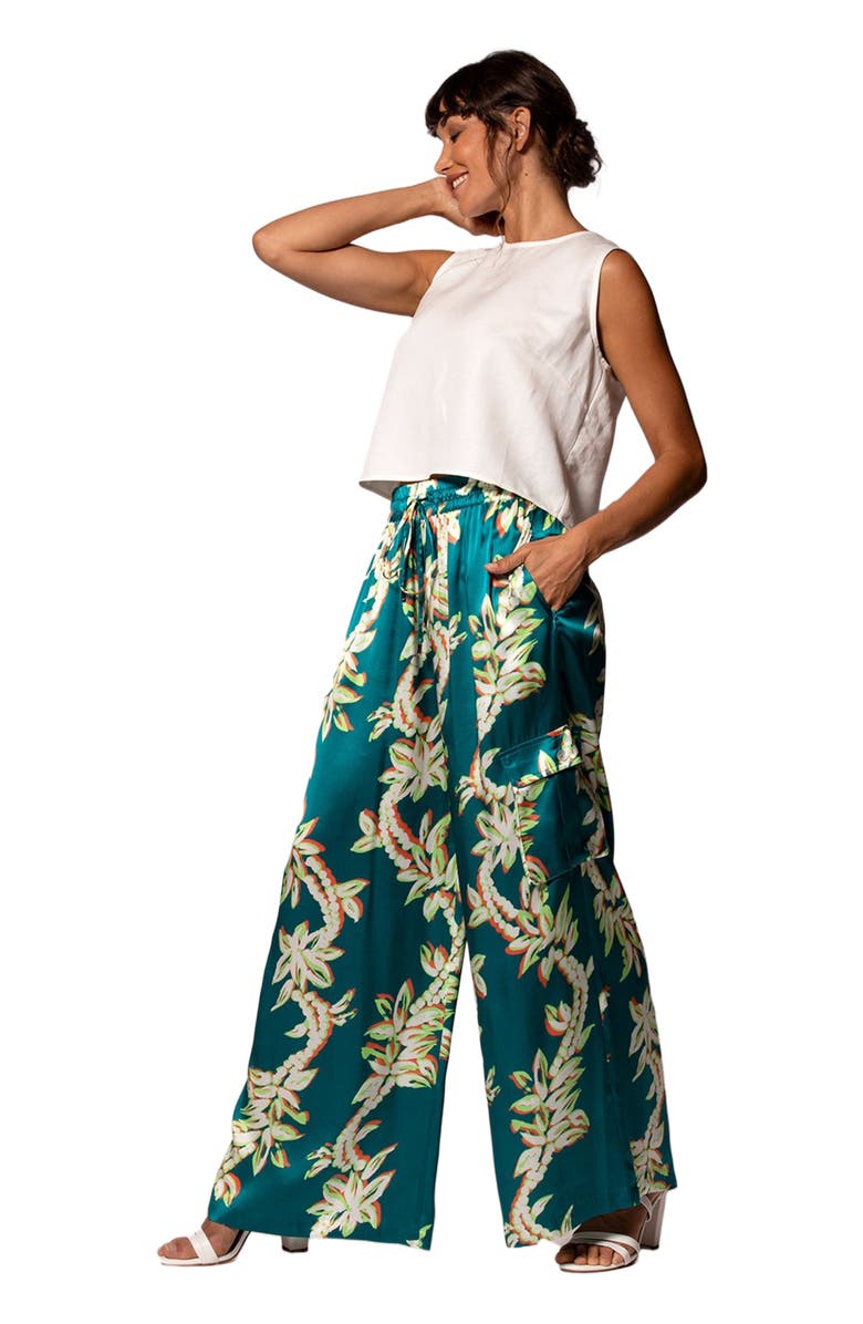 Tori Richard Lei of the Land Nikita Pant, Alternate, color, Deep Sea