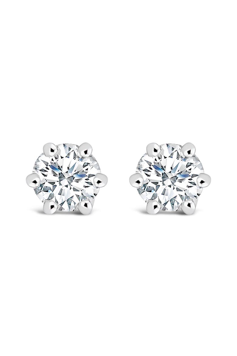 14K White Gold 1/2 Cttw Lab-Grown Diamond Stud Earrings, Main, color, White