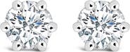 Haus of Brilliance 14K White Gold 1/2 Cttw Lab-Grown Diamond Stud Earrings