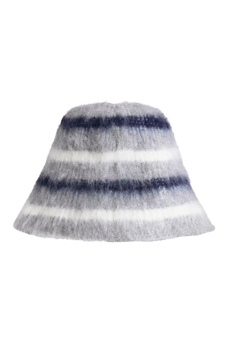 Structured Knit Bucket Hat, Alternate, color, HEATHER GREY