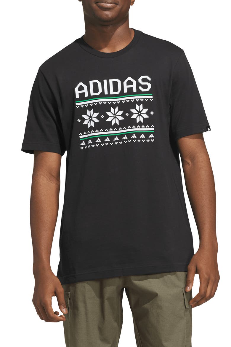Holiday Graphic T-Shirt, Main, color, BLACK