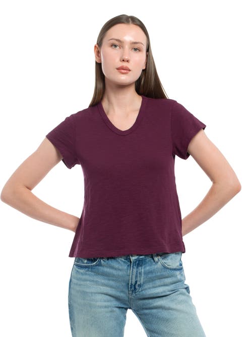 V-Neck Short Sleeve Baby Tee