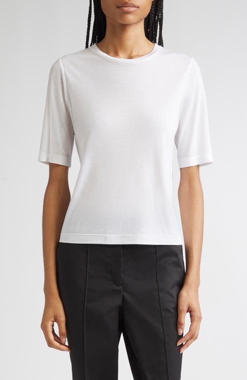 PARTOW Parker Modal & Cashmere T-Shirt in White 