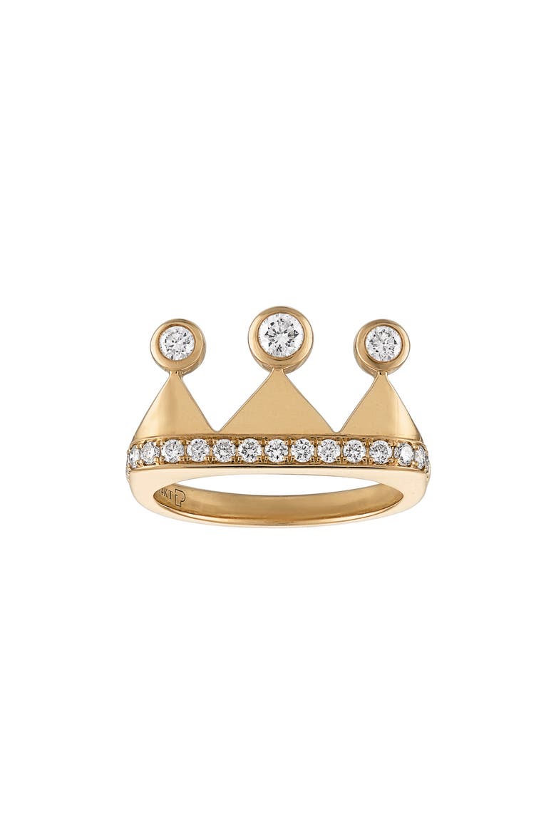 Queen for a Day Stackable Ring, Main, color, YELLOW GOLD