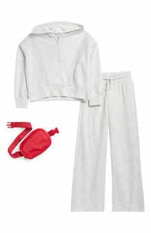 YOGALICIOUS Kids' Softlite Zip Hoodie, Pants & Belt Bag Set