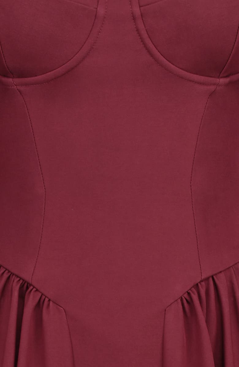 HOUSE OF CB Samaria Corset Cocktail Dress, Alternate, color, Wine