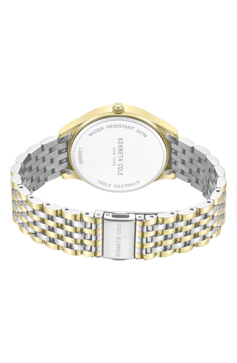 Kenneth Cole New York Classic Two-Tone Bracelet Watch, 36mm, Alternate, color, Green/ Two Tone
