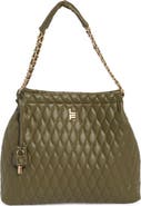 London Fog Quilted Hobo Bag