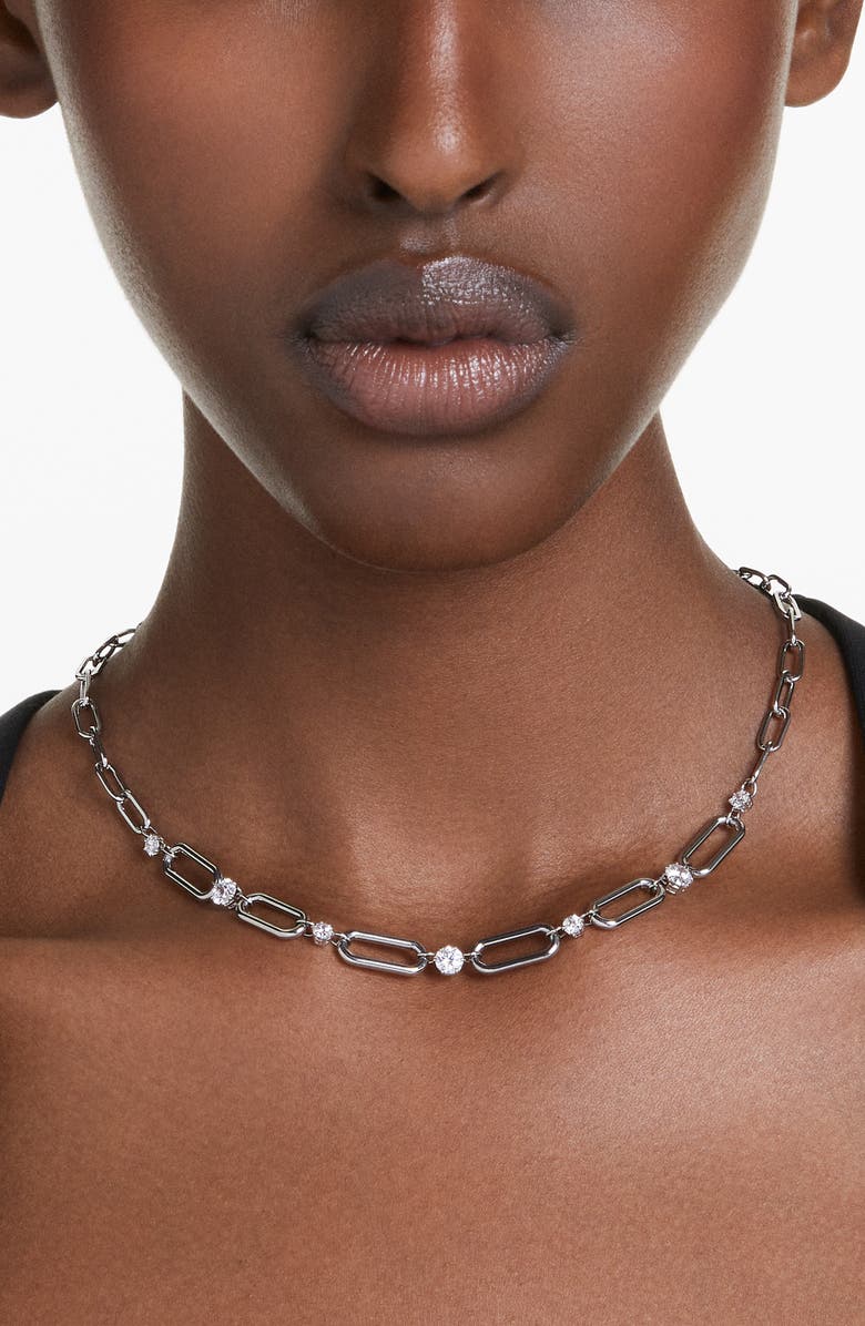 Swarovski Constella Necklace, Alternate, color, Silver