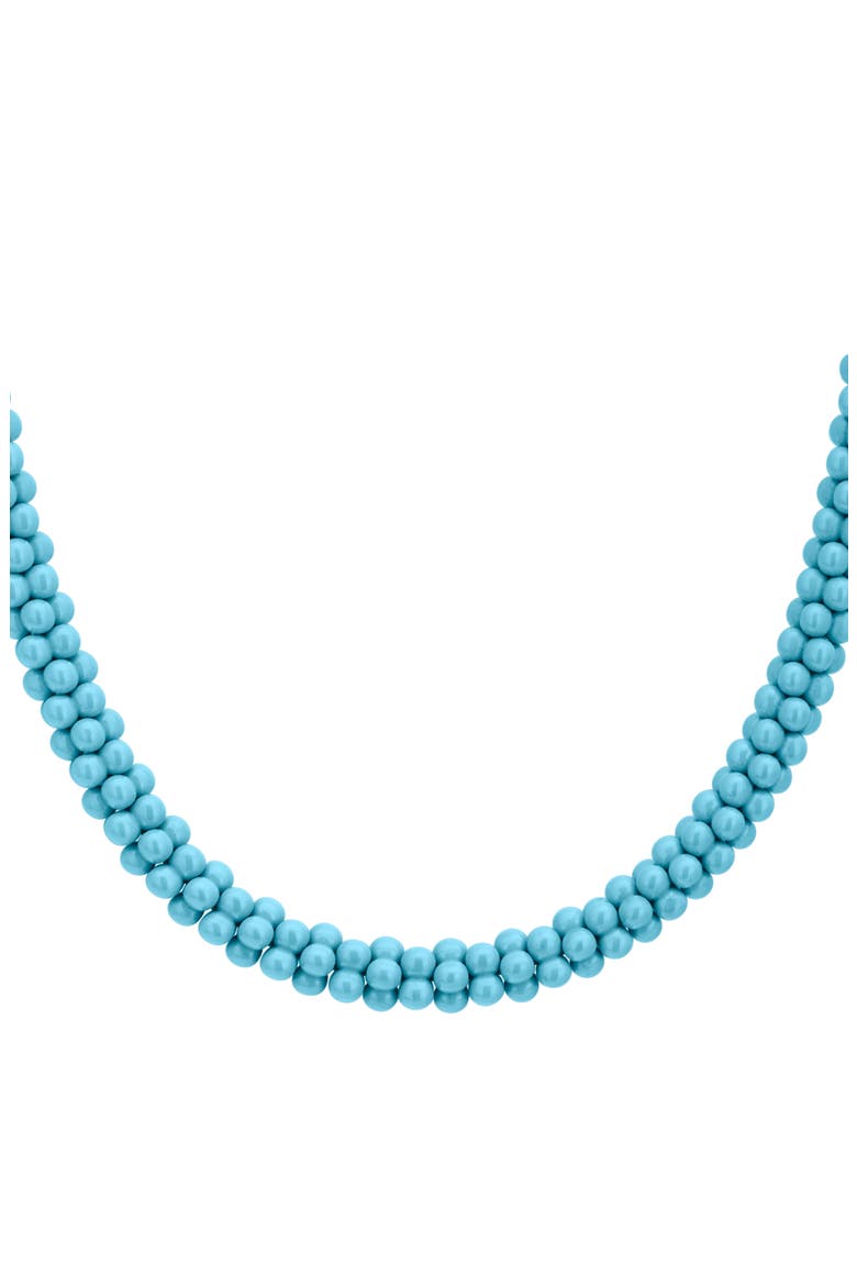 Blue Caviar Ceramic Rope Necklace, Alternate, color, SILVER/ TURQUOISE