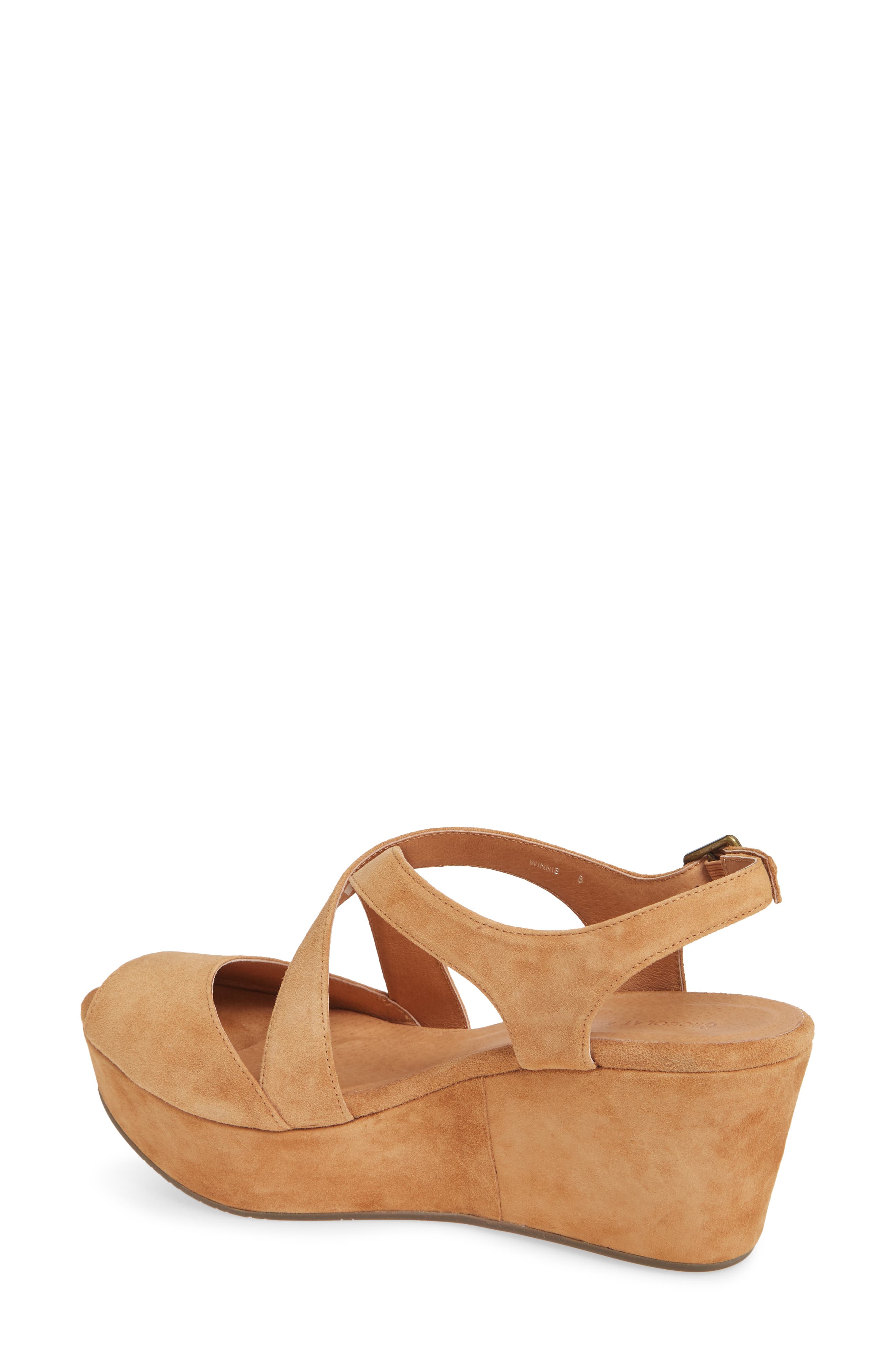 Winnie Wedge Sandal, Alternate, color, CAMEL SUEDE