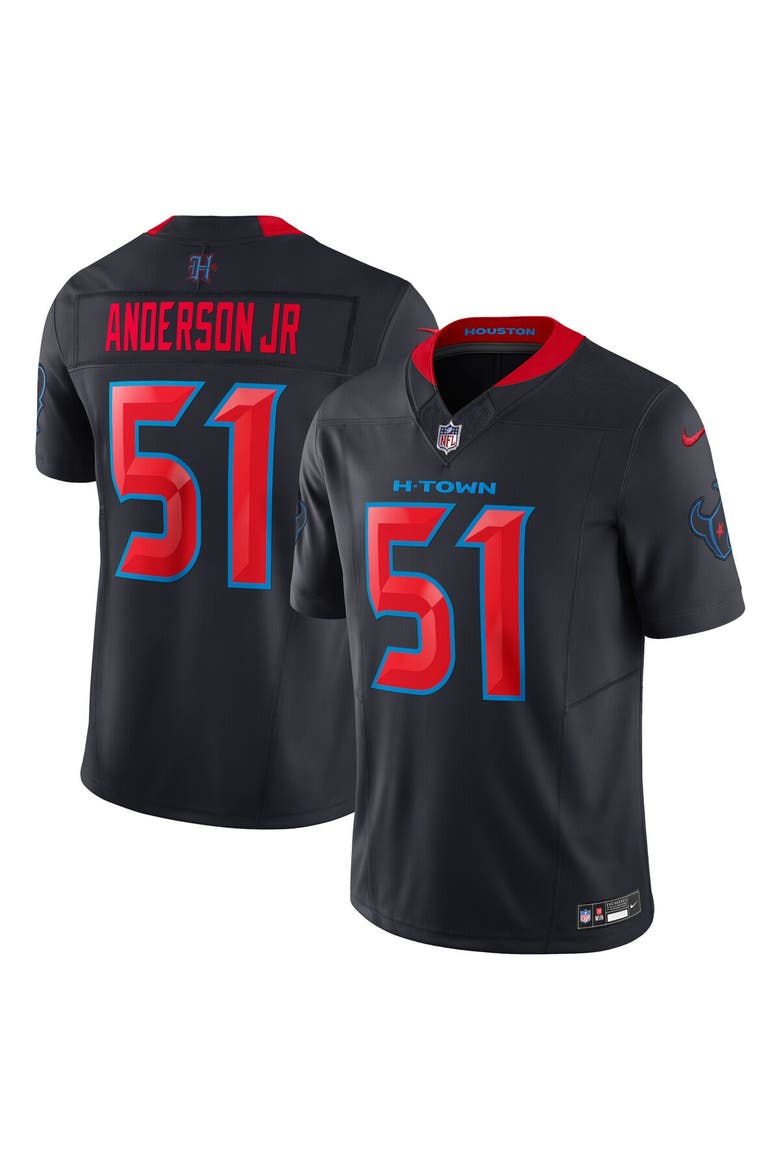 Men's Nike Will Anderson Jr. Navy Houston Texans 2nd Alternate Vapor F.U.S.E. Limited Jersey, Main, color, Navy