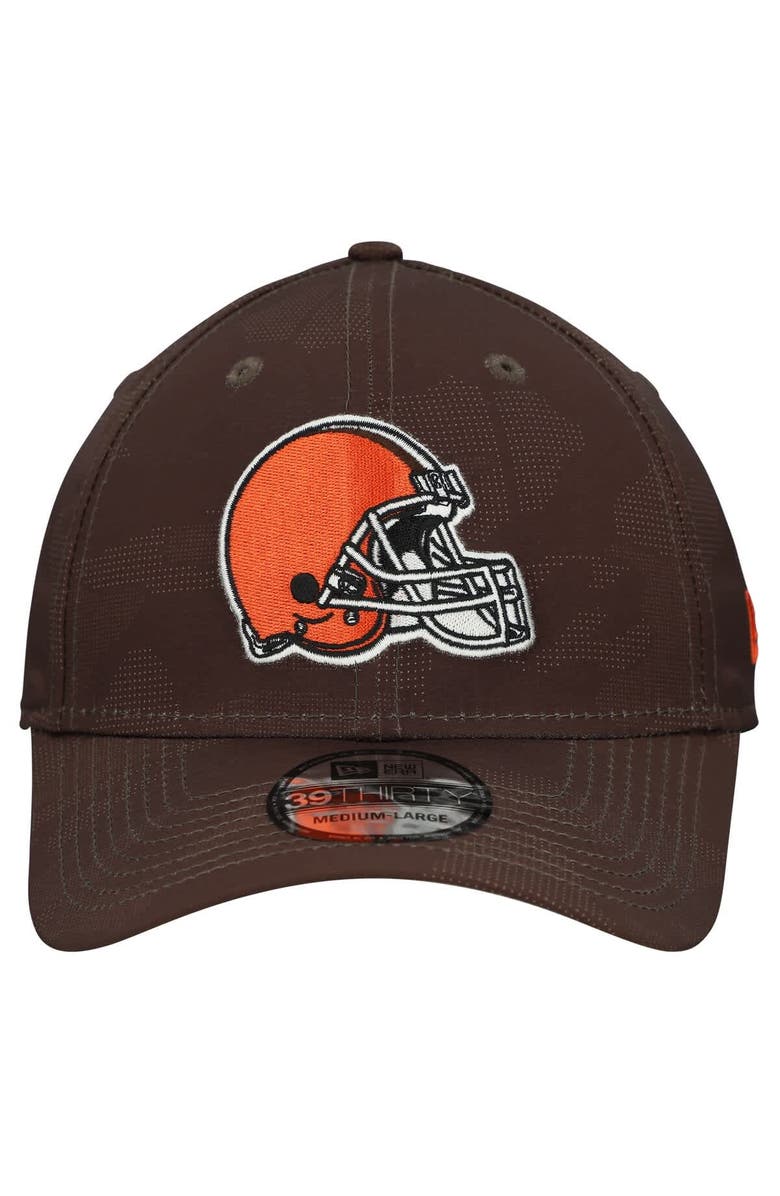 New Era Men's New Era  Brown Cleveland Browns Tonal Camo 39THIRTY Stretch Fit Hat, Alternate, color, Brown