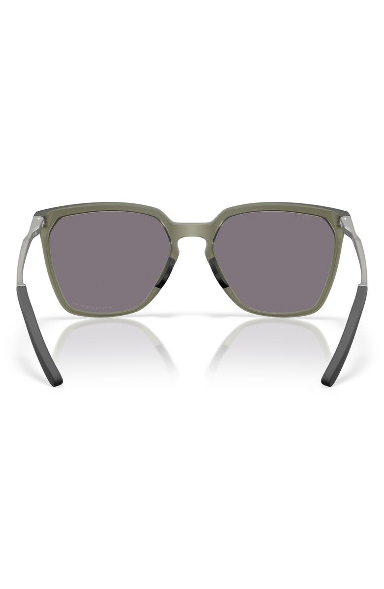 Oakley 57mm Prizm<sup>™</sup> Polarized Rectangular Sunglasses, Alternate, color, Matte Olive / Grey Polar