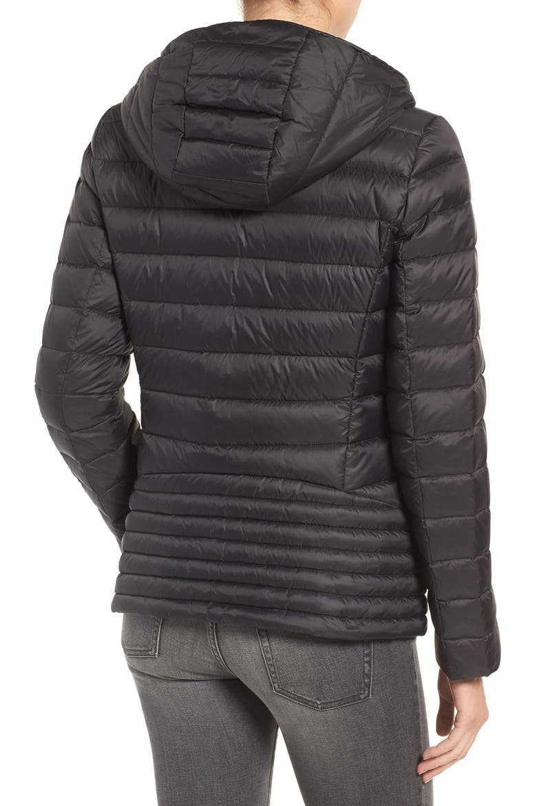 Hooded Down Jacket, Alternate, color, BLACK