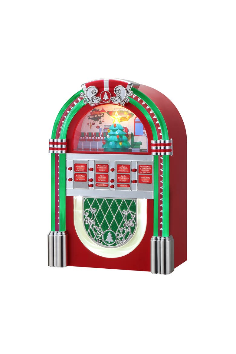 10 in. Retro Rock-O-Rama Jukebox - Red, Alternate, color, Red
