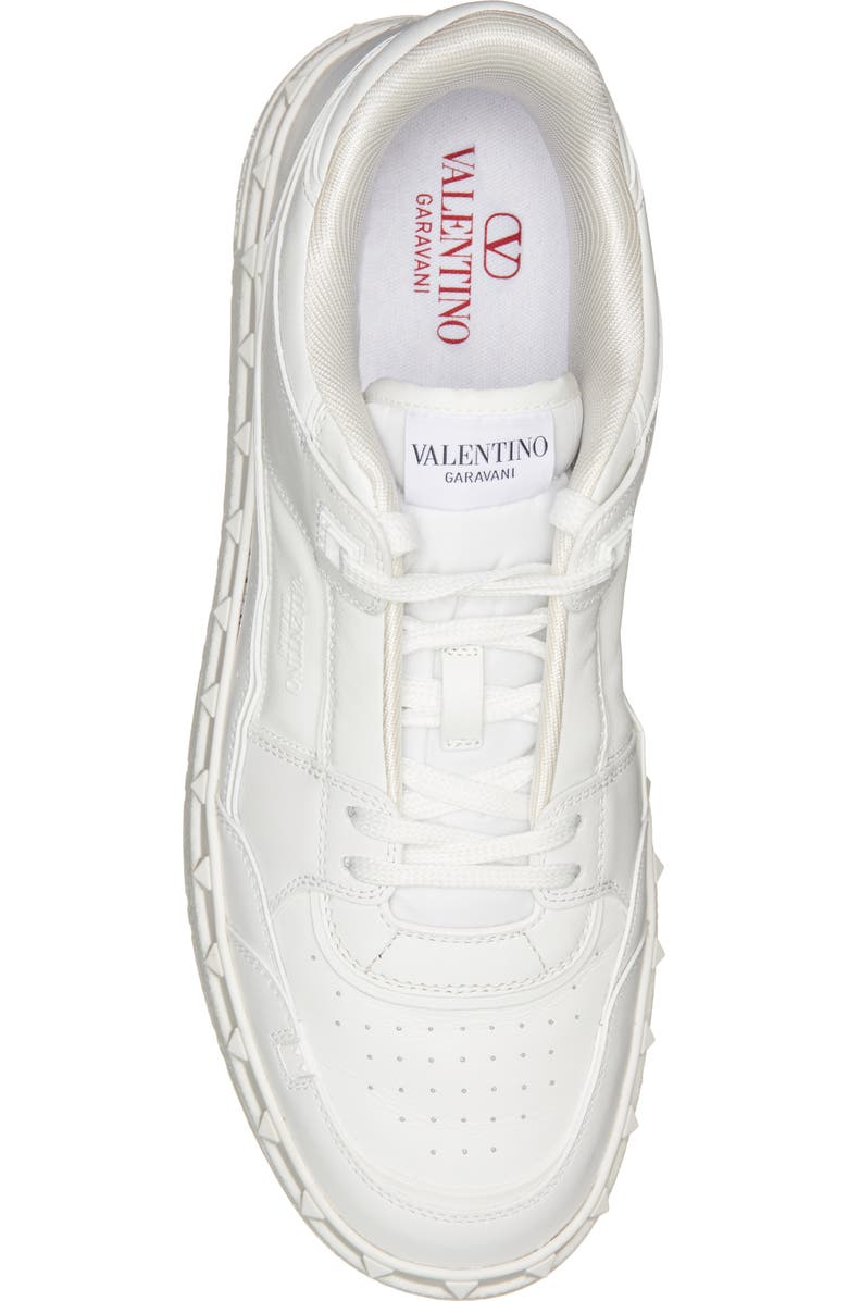 Valentino Garavani Rockstud Low Top Sneaker, Alternate, color, Obo Bianco/Bianco