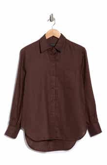 rag & bone Max Long Sleeve Linen Button-Up Shirt