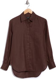 rag & bone Max Long Sleeve Linen Button-Up Shirt