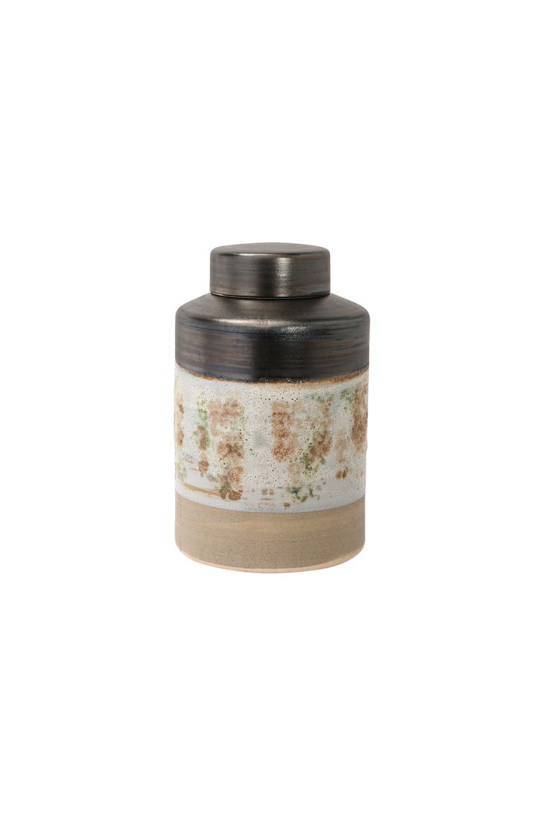 Decorative Stoneware Ginger Jar with Reactive Glaze, Main, color, Brown