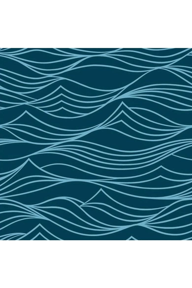 Set of 2 Large Reusable Cloth Furoshiki Gift Wrap | Whales & Waves, Alternate, color, Whales & Waves