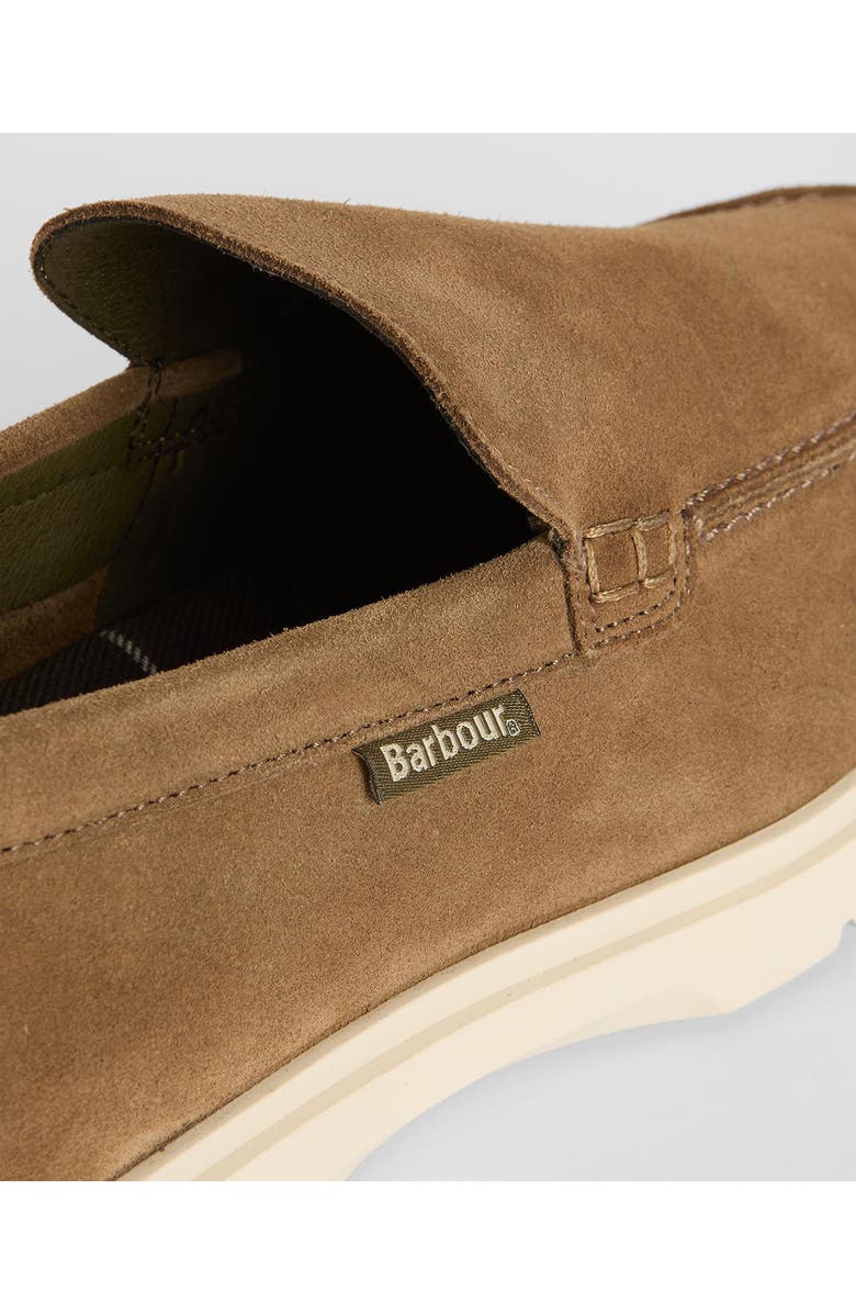 Barbour Carty Moc Toe Loafer, Alternate, color, Taupe