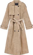 AllSaints Reed Suede Trench Coat