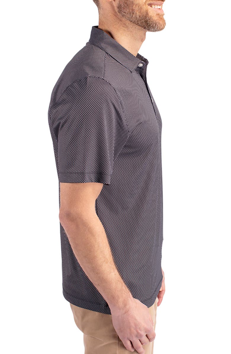 Cutter & Buck Pike Symmetry Print Recycled Blend Polo, Alternate, color, Black/ White