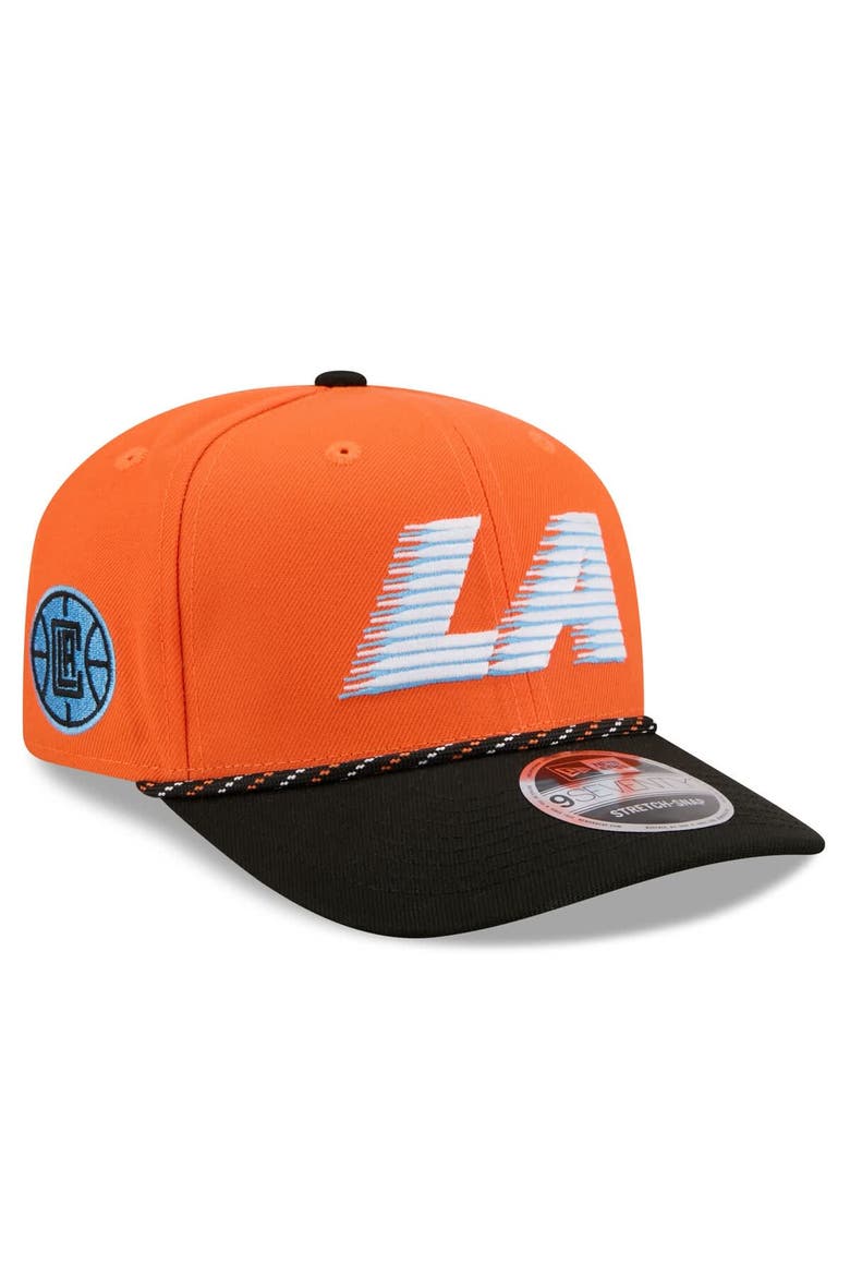 Men's New Era Orange/Black LA Clippers 2025/26 City Edition 9SEVENTY Adjustable Hat, Main, color, Orange