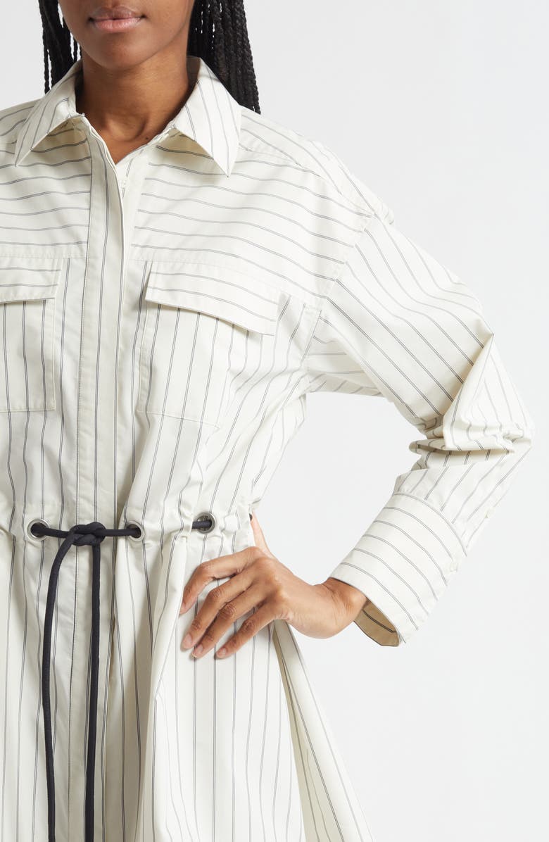 3.1 Phillip Lim Striped Tie Waist Shirt Dress, Alternate, color, Cream Multi