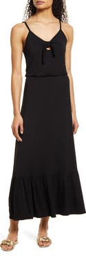 Loveappella Tie Front Maxi Sundress