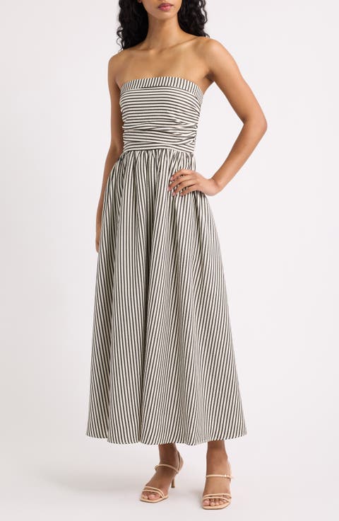 Seersucker Stripe Maxi Dress